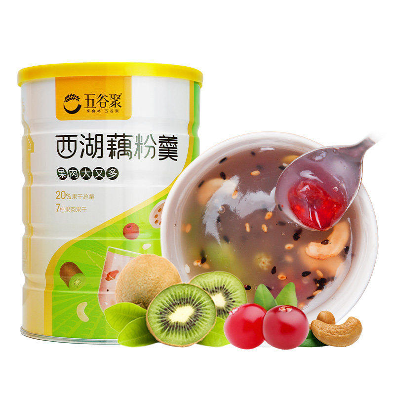 西湖藕粉羹600g藕浔网红水果坚果