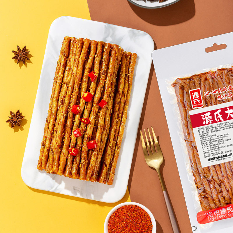 源氏辣条豆干老式大辣片香辣豆皮 怀旧休闲零食 素食豆筋官方旗舰