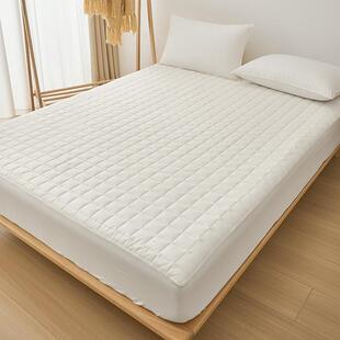 全棉夹棉床笠保护套 透气席梦思保护罩 可机洗薄床褥