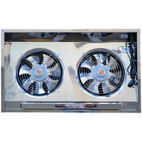 不锈钢强力排气扇双排连体窗式厨房抽油烟M风机大功率商用静音通