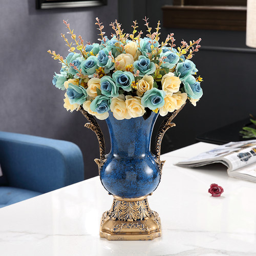 欧式树脂花瓶套装中式家居客厅电视柜玄关桌面装饰品工艺摆件插花