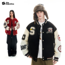 辛普森一家棒球服外套男士秋冬加厚情侣美式飞行夹克黑色夹棉服女