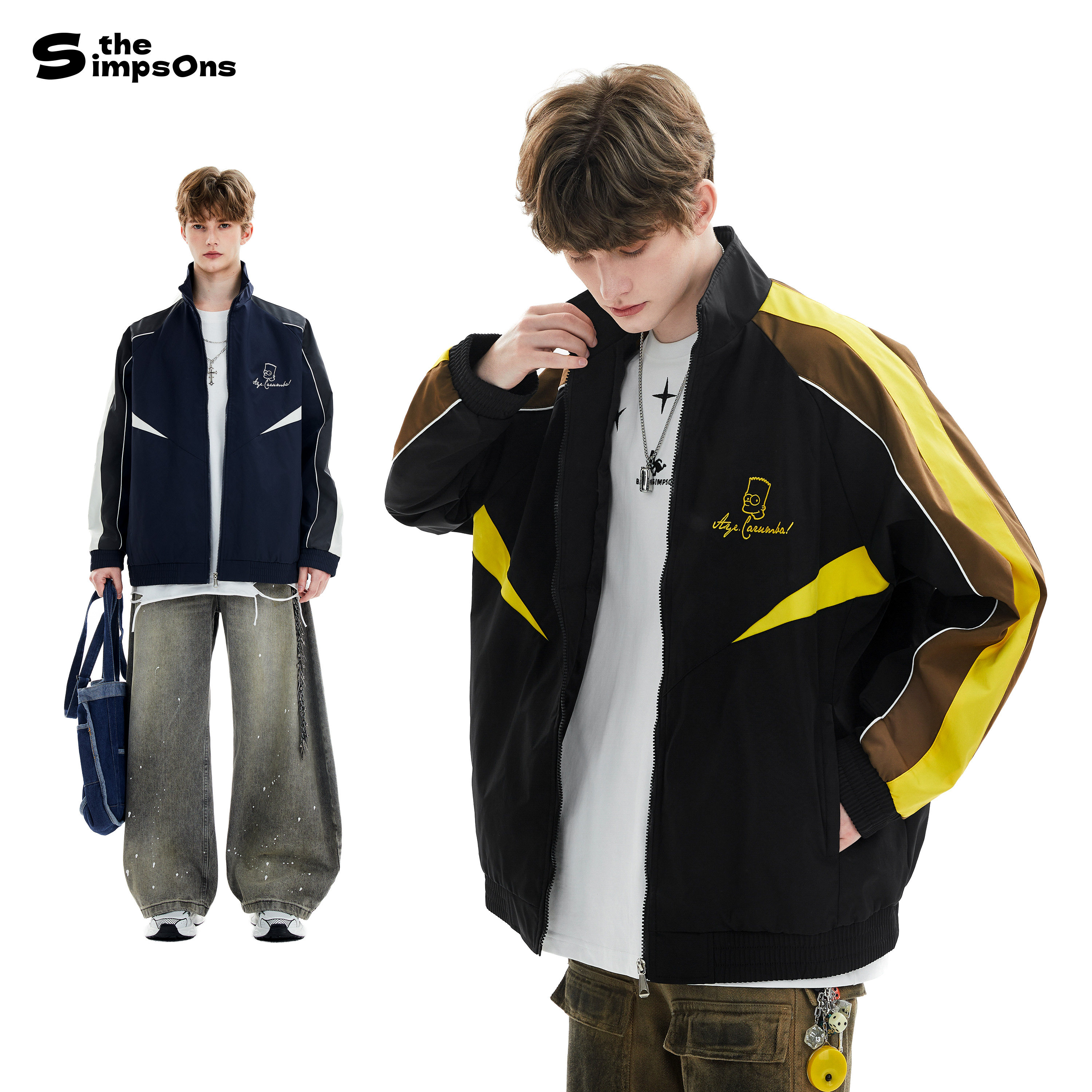 辛普森一家美式复古2026新款男士外套高级感休闲运动夹克棒球服女,男装,夹克,淘宝优惠券,粉丝福利购,淘宝优惠卷