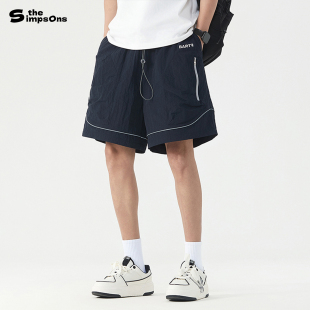 山系工装 男外穿夏跑步运动裤 辛普森一家短裤 休闲裤 戴向宇同款