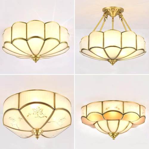 全铜吸顶灯户外屋檐凉亭入户门玄关过道阳台灯别墅大门口门头吊灯