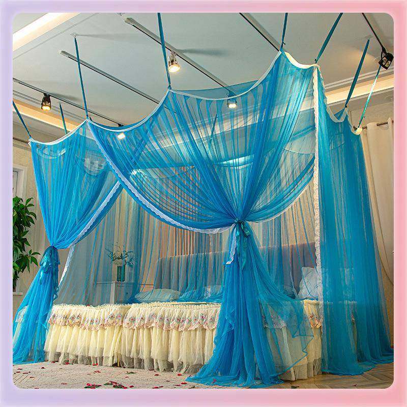 3YK免支架拼接床蚊帐老式吊顶吸盘款大小床榻榻米免安装加大通用