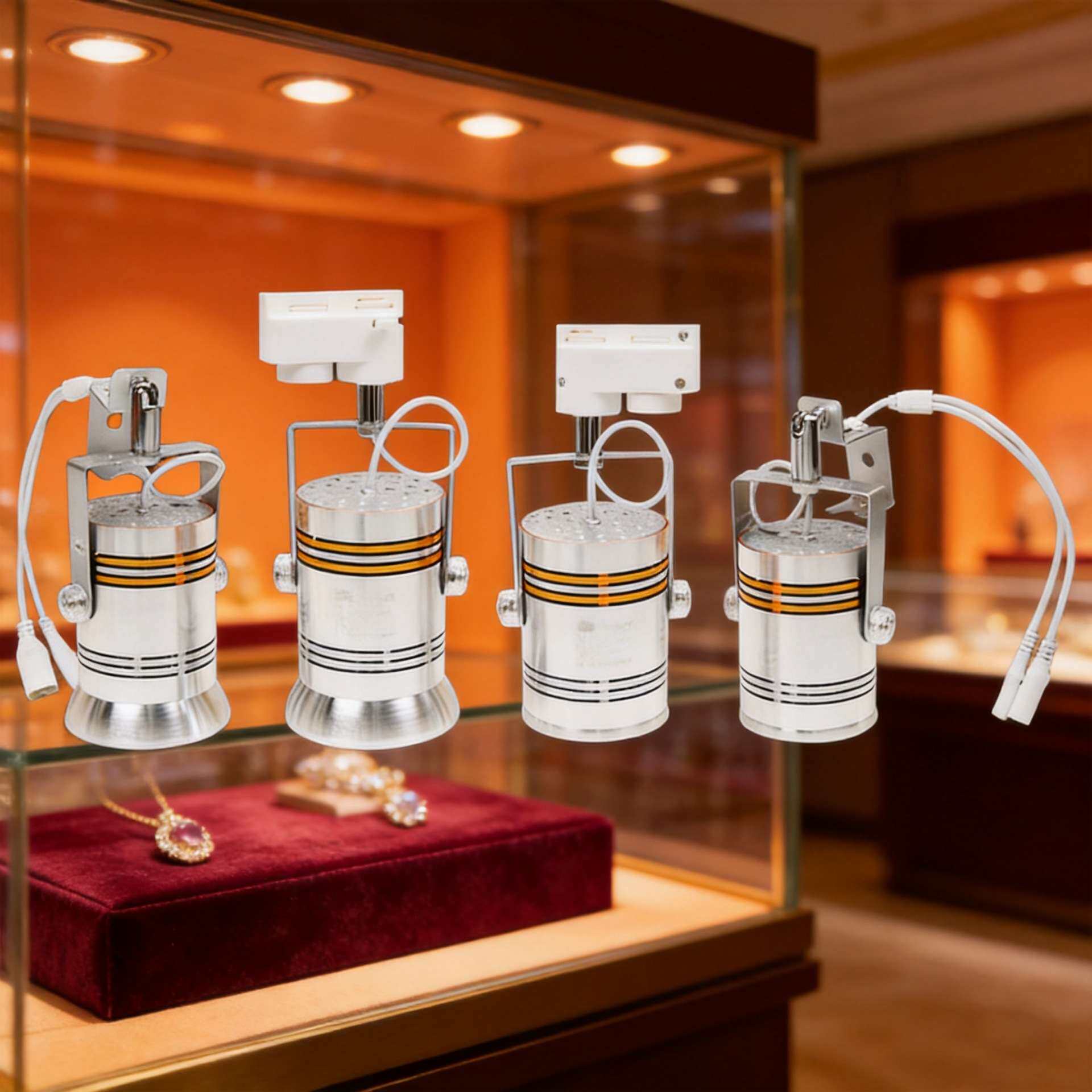 LED75W挂钩式珠宝灯展览展示灯柜台黄金聚光中性轨道灯直播展示