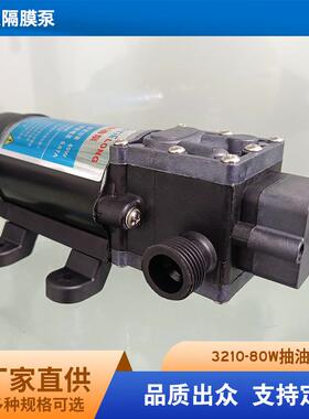 供应小型抽油泵家用汽车汽油12V80W抽柴油泵单泵电动隔膜泵