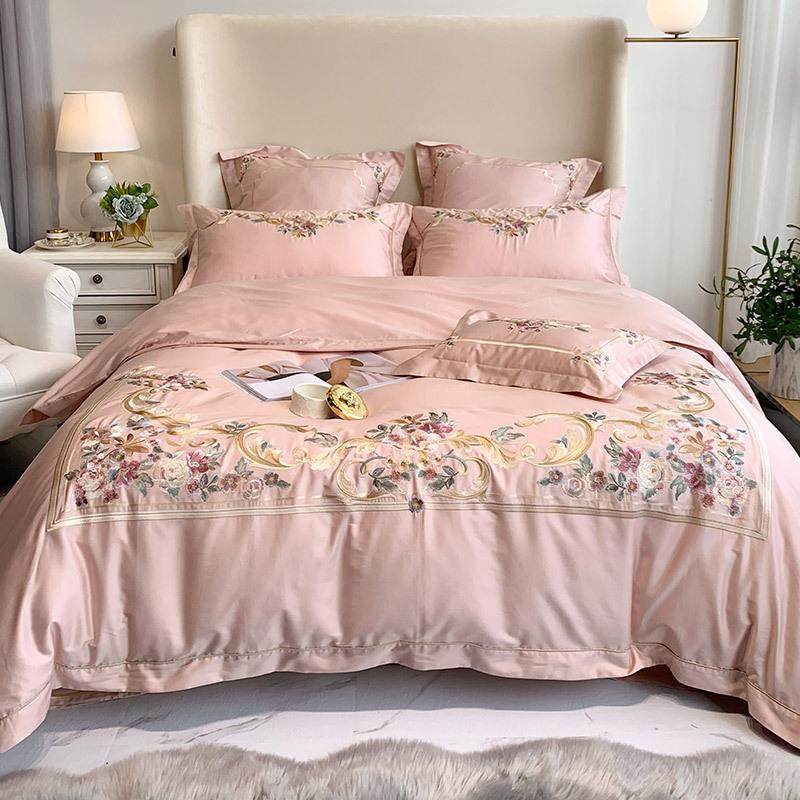 xyt美式60支埃及长绒棉花卉刺绣四件套简约纯色宽边被套纯棉床上,金属材料及制品,金属加工件/五金加工件,淘宝优惠券,粉丝福利购,淘宝优惠卷