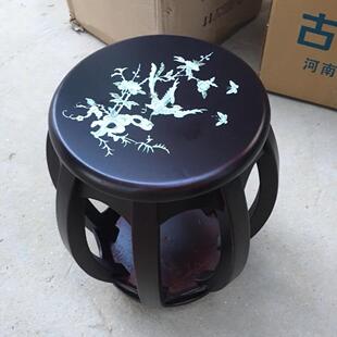 古筝凳子古风乐器实木圆凳子木制可弹奏木吉他国风琵琶