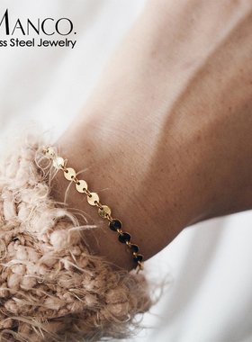 不锈钢手链女简约百搭手环