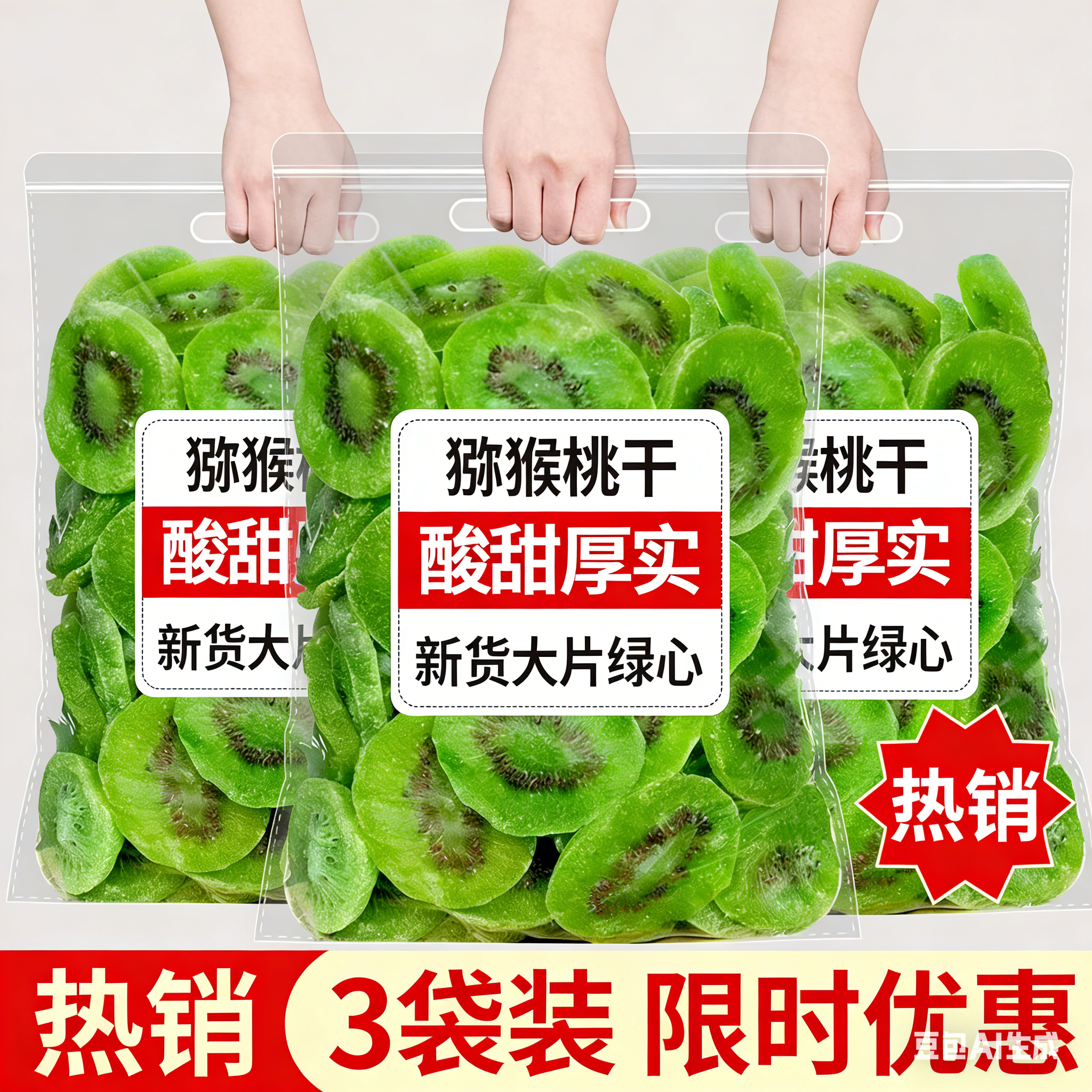 【拍一发三】弥猴猕猴桃干当季新鲜水果干奇异果绿心猕猴桃cl