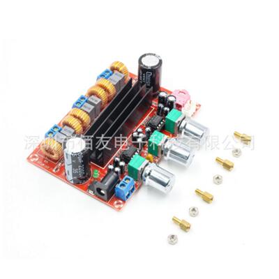 XH-M139 2.1声道数字功放板12V-24V宽电压TPA3116D2 2*50W+100W