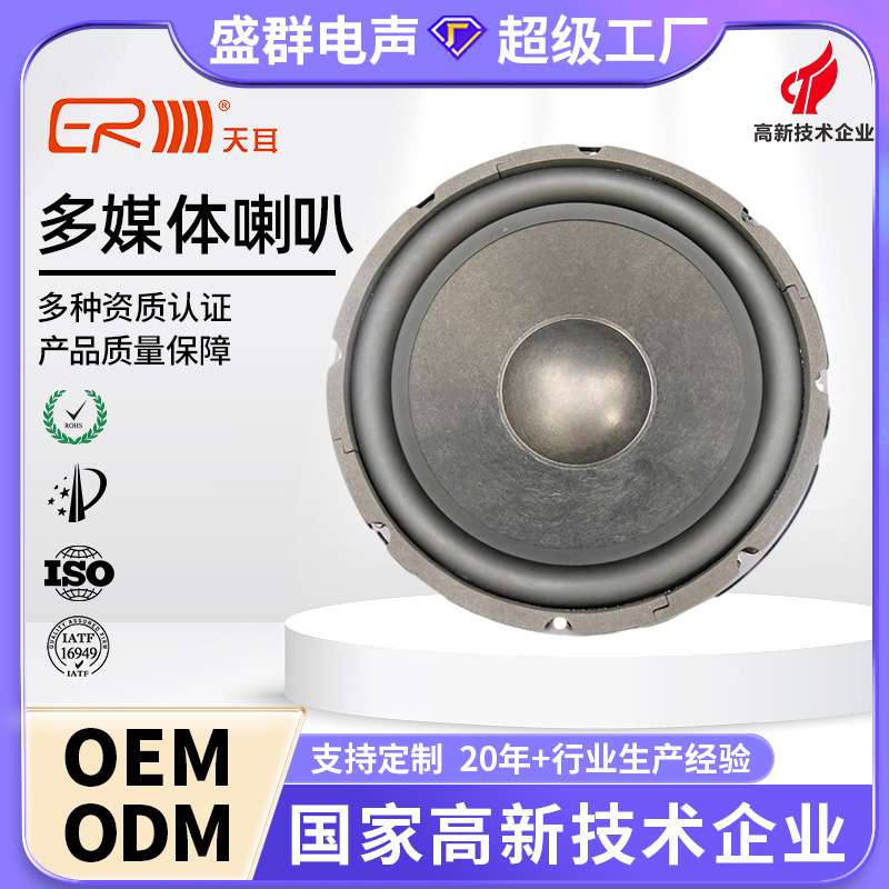 10寸4欧100瓦超薄木质音响改装低音炮喇叭扬声器 汽车低音喇叭批