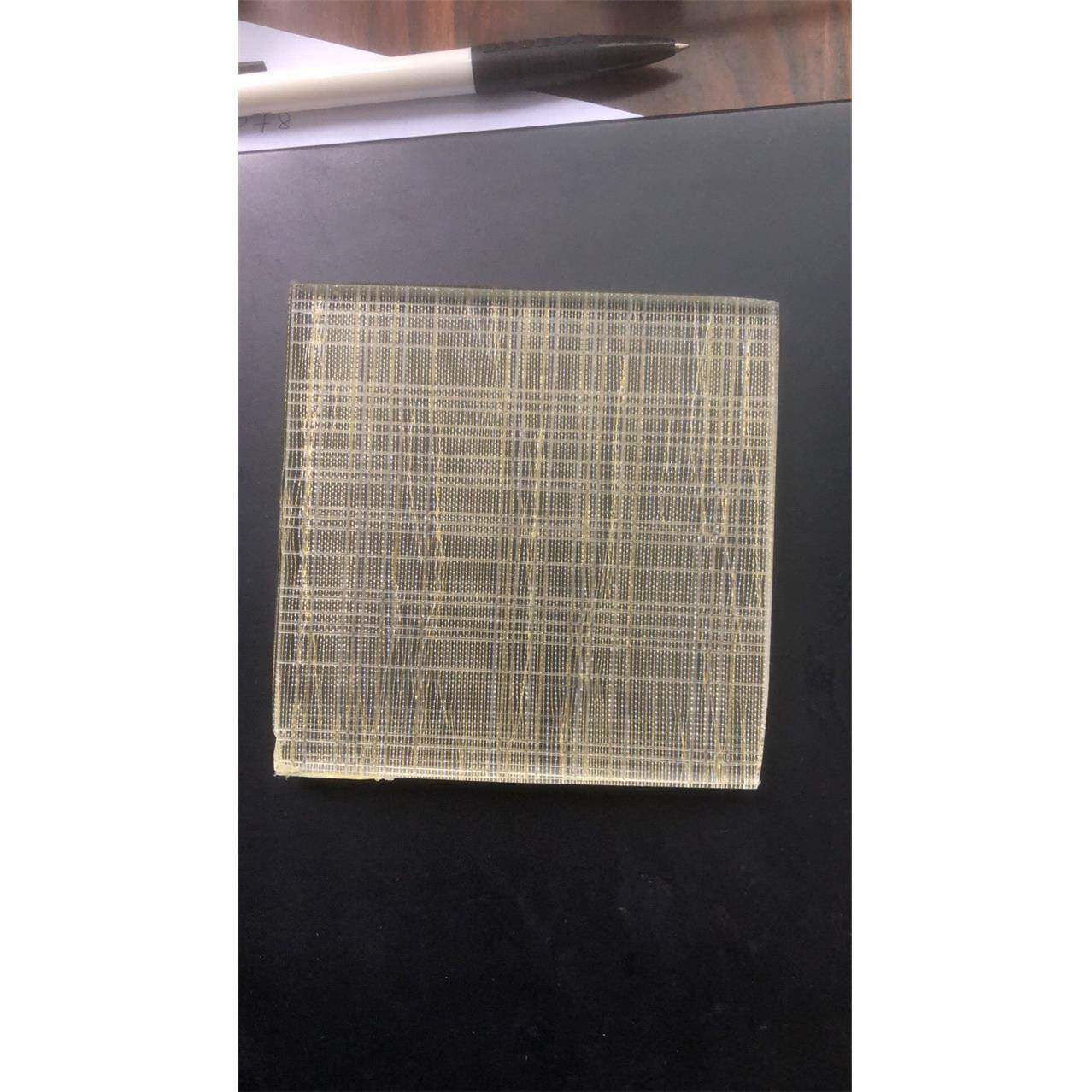 夹丝玻璃钢化夹胶夹丝艺术玻璃上海厂家 装饰隔断推拉门玻璃