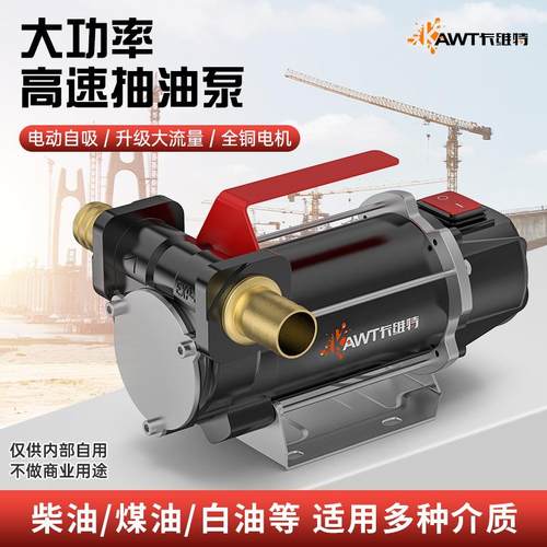 电动抽油泵12V24V220V伏柴油自吸泵计量加油枪小型加油机器