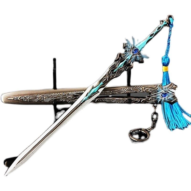斗罗大陆周边武器七杀宝剑真剑铁剑古风金属儿童玩具刀剑玩具男孩