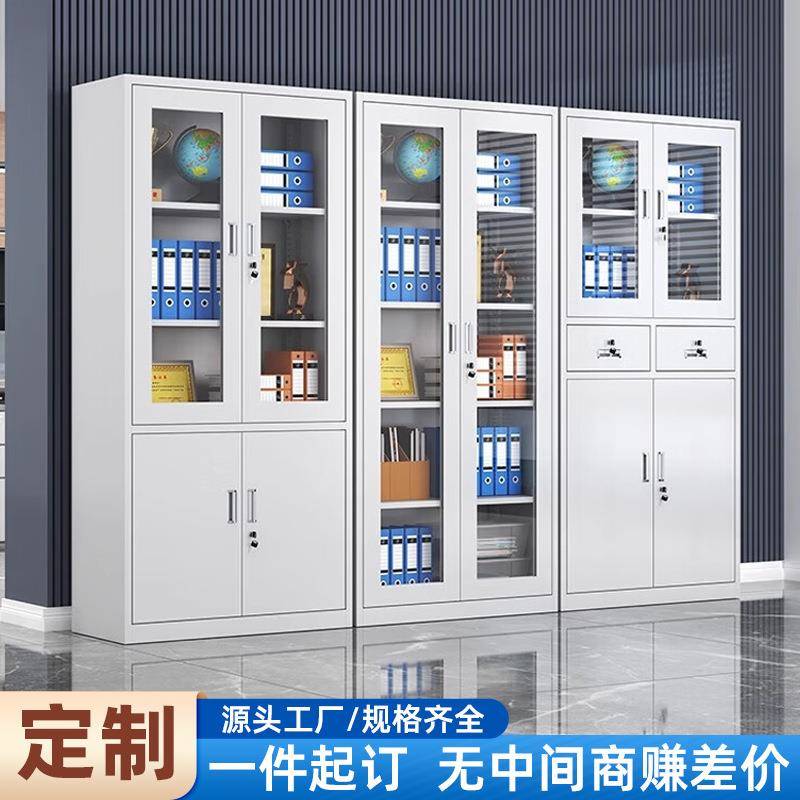 定制文件柜办公室资料柜钢制财务凭证收纳柜带锁铁皮柜加厚档案柜
