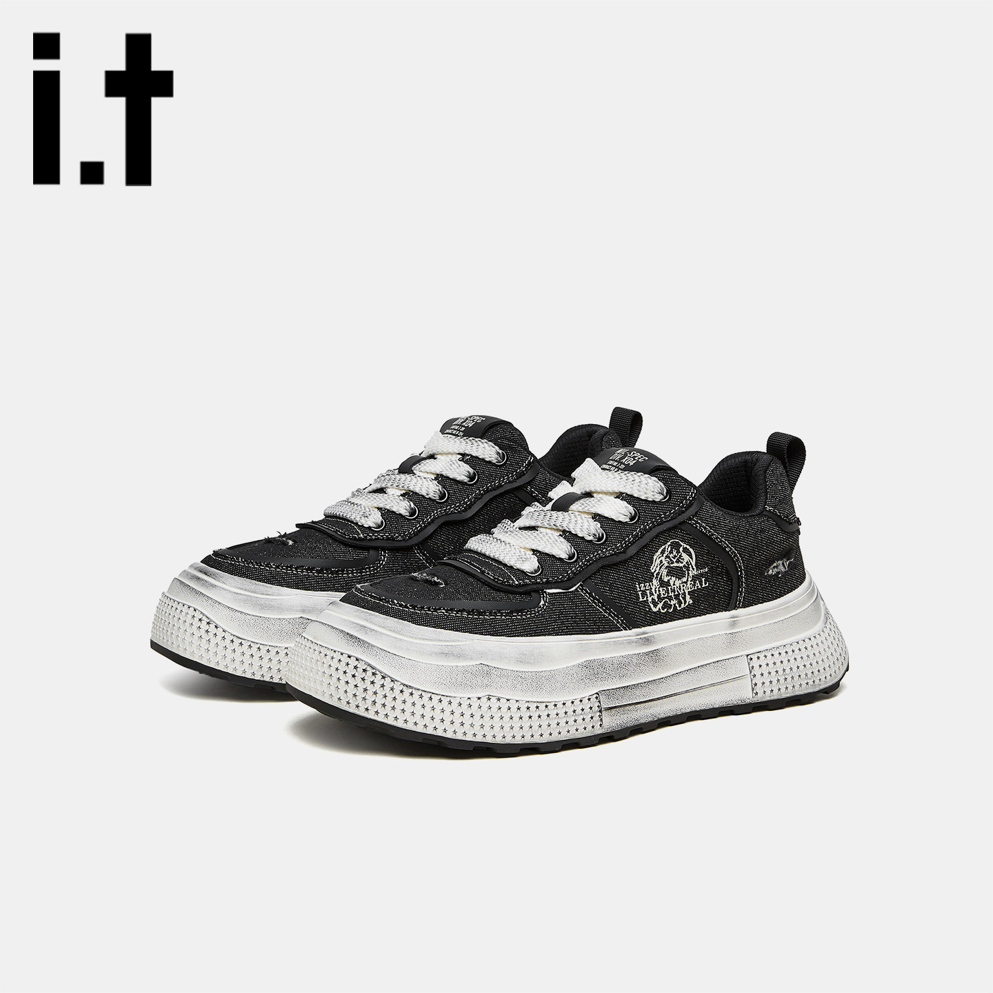 it izzue新款小白鞋男平底防滑时尚运动板鞋透气黑色单鞋帆布鞋v,流行男鞋,时尚休闲鞋,淘宝优惠券,粉丝福利购,淘宝优惠卷