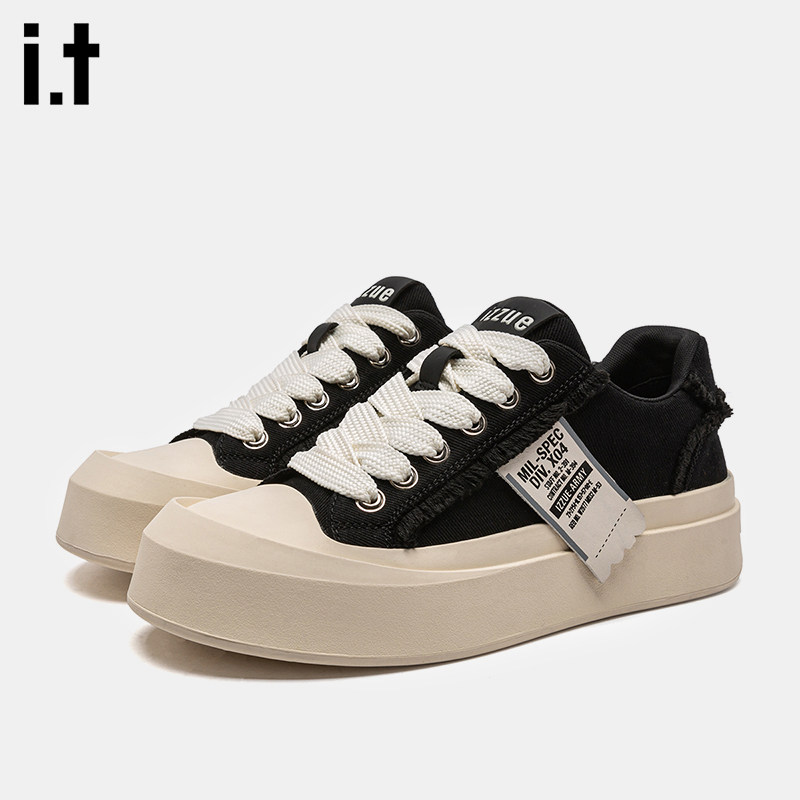it izzue潮流男鞋2025秋季新款运动休闲鞋痞帅潮鞋百搭厚底板鞋潮,流行男鞋,时尚休闲鞋,淘宝优惠券,粉丝福利购,淘宝优惠卷