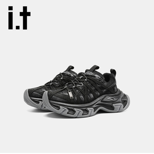 it izzue2025秋冬季复古做旧擦色时尚百搭老爹鞋街头男款运动鞋v