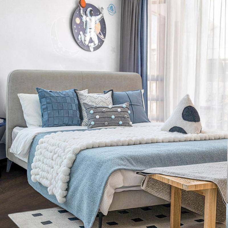 蓝色系儿童房样板间床旗抱枕组合现代简约酒店民宿床尾巾床品搭毯,鲜花速递/花卉仿真/绿植园艺,割草机/草坪机,淘宝优惠券,粉丝福利购,淘宝优惠卷