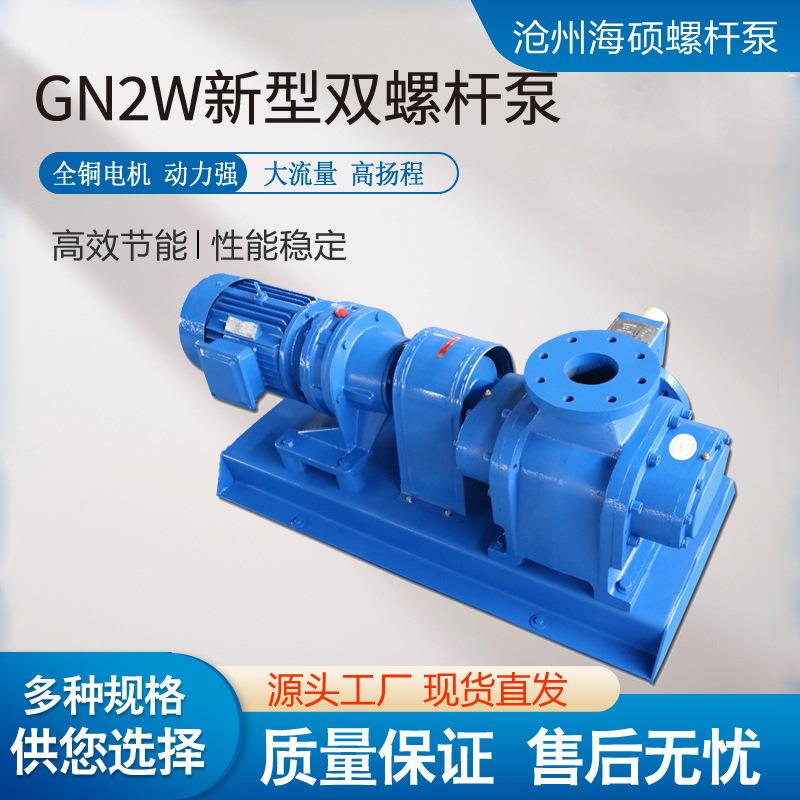 双螺杆泵高压化工铸铁大流量不锈钢GN2W新型重油高粘度食品螺杆泵
