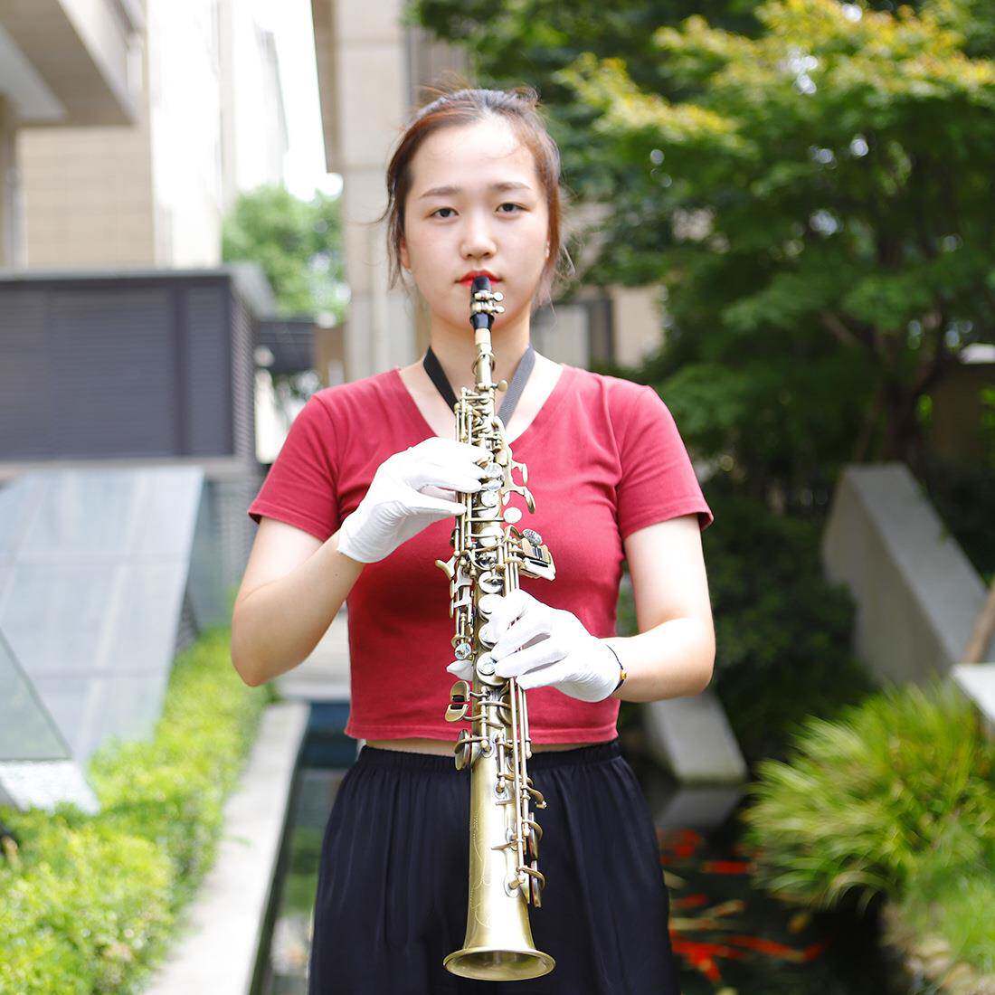 SLADE青仿古色高音萨克斯风降B调直管萨克斯初学专业演奏萨克斯