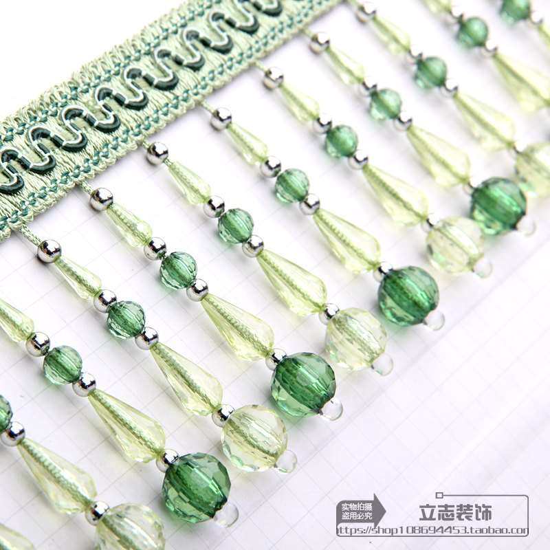 窗帘花边水晶珠子窗帘配件辅料货车装饰别墅装饰纱窗加重新花蝶珠