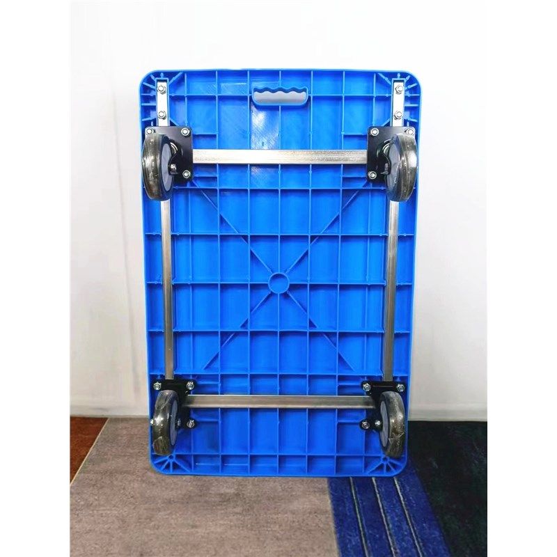 平板车搬运小推车拖车家用折叠仓库快递静音便携手拉货购物手推车