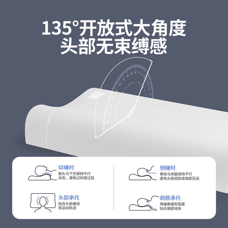 佳奥颈椎病人睡觉枕头曲度变C直肋睡眠深睡柔软学生护颈枕