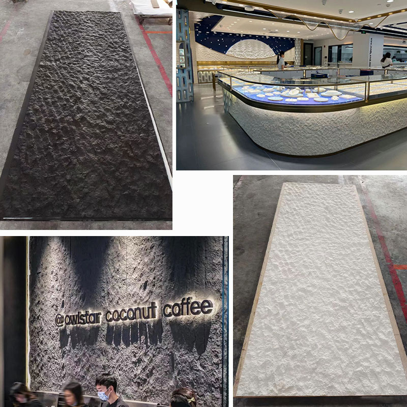 星月石板新型材料墙面装饰板x软石板材室内外美岩板艺术水泥浇筑