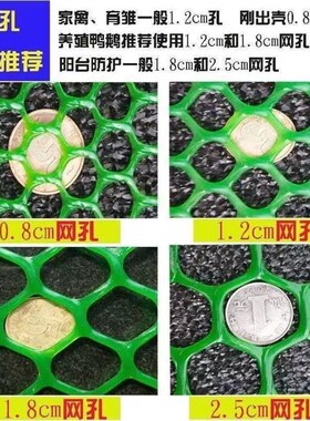 绿色塑料网养殖网育雏网床养鸡养鸭养鹅养蜂小鸡漏V粪阳台防护围