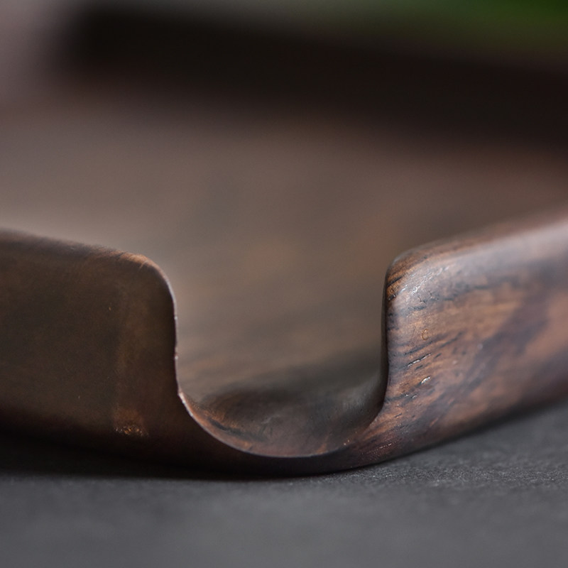 实木一体黑檀木茶饼分茶盘普洱茶盒托盘撬茶盘开茶盘赏茶盘评审盘