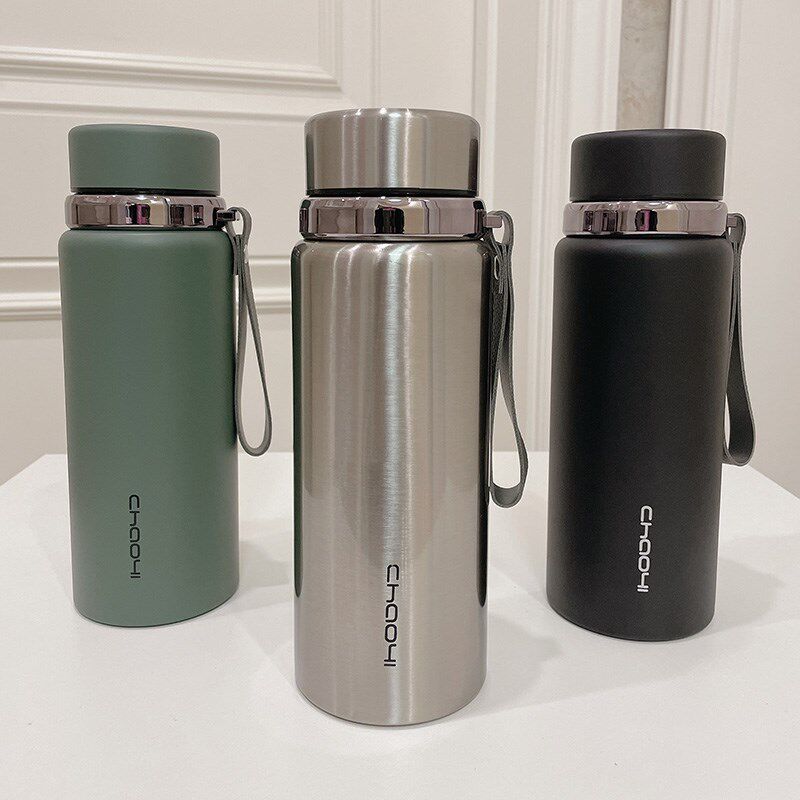 保温杯男士大容量全钢304不锈钢水壶便携运动茶水分离泡茶杯高档