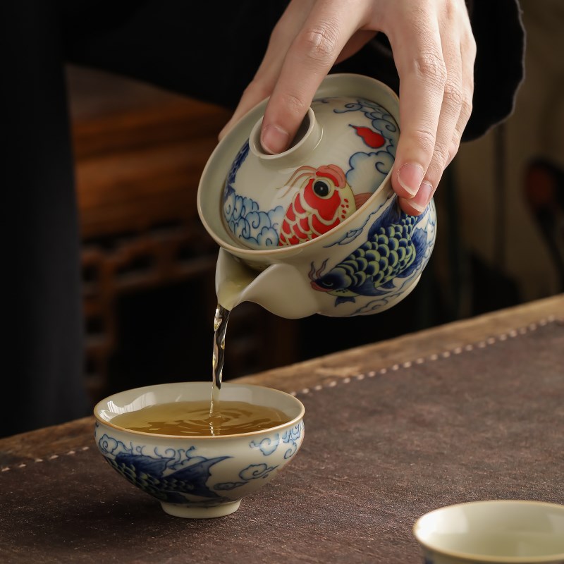 龙鱼快客杯便捷式旅行茶具套装手抓壶个人专用户外泡茶喝茶装备