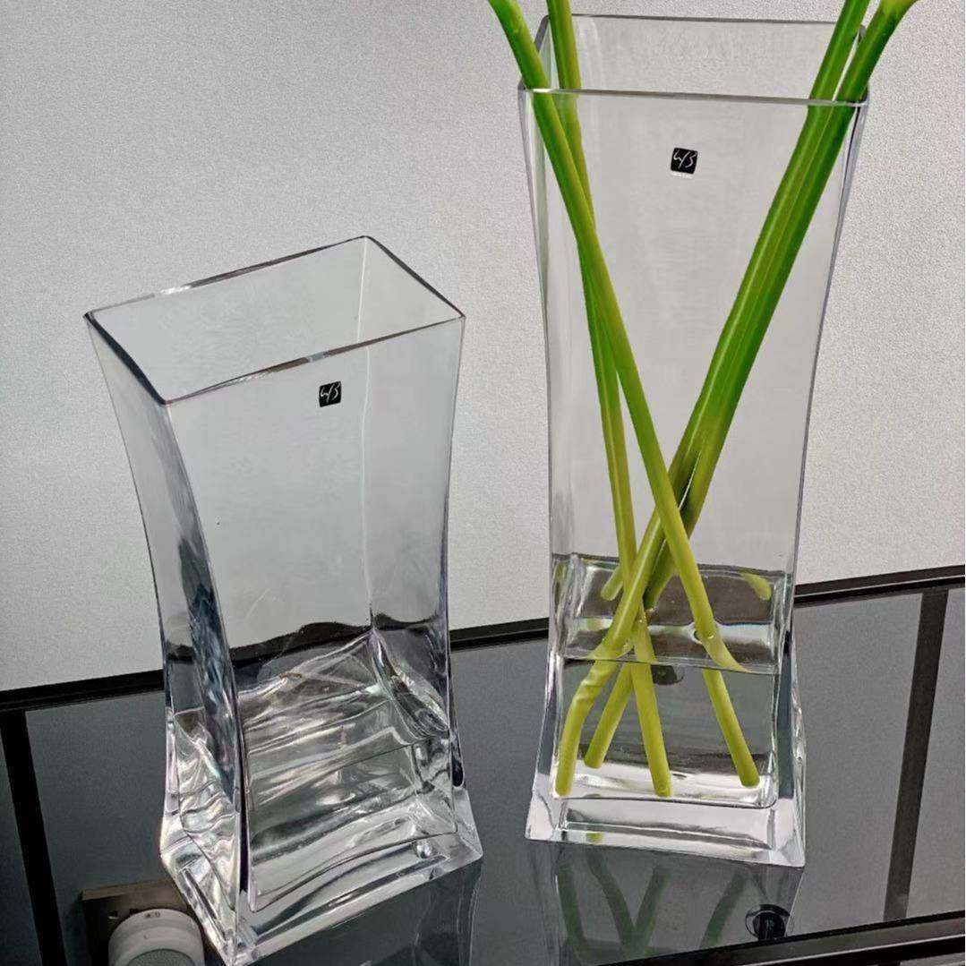 HJM-简约创意扁缸扁形透明玻璃花瓶长方形桌面富贵竹鲜花插花摆件,自行车/骑行装备/零配件,更多零件/配件,淘宝优惠券,粉丝福利购,淘宝优惠卷