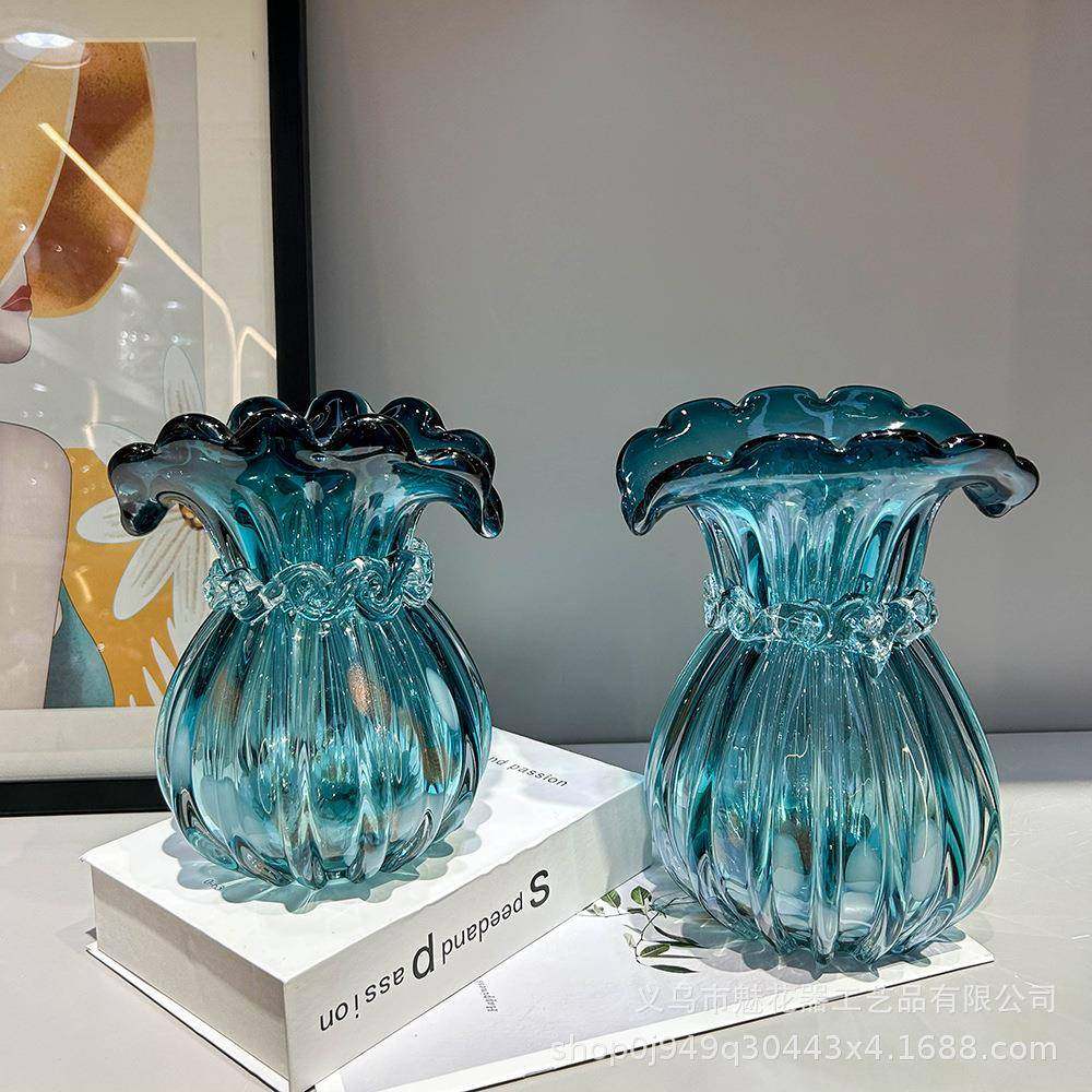 现代轻奢百搭手工琉璃花瓶家居艺术摆件样板间高级感插花桌面装饰,清洗/食品/商业设备,风口/风叶/风机配件,淘宝优惠券,粉丝福利购,淘宝优惠卷