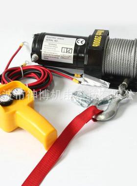 厂家直销便携式电动绞盘 电动绞盘 winch2000LB 小型电动绞盘