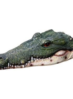 户外庭院装饰 鳄鱼浮水摆件花园假山水景鱼池 创意动物雕塑工艺品