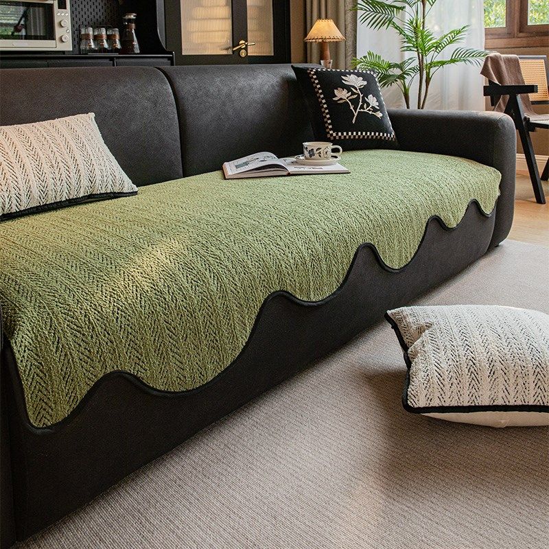 轻奢高级感异形沙发m垫四季通用2024新款固定防滑直排沙发盖布套