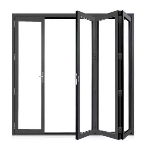 左右折叠窗铝合金封阳台全开窗厨房咖啡奶茶开放式吧台折叠推拉窗