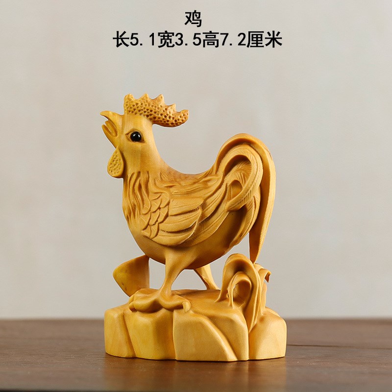 黄杨木雕十二生h肖手把件把玩件木质动物摆件鼠牛虎兔龙蛇马羊猴