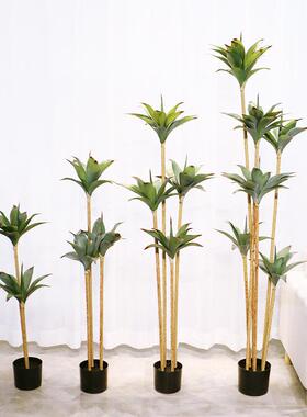 艺卉植物客厅造景盆栽摆件北欧假树睡莲绿植落地花仿真北欧风格