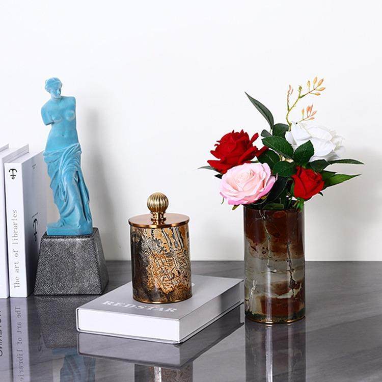 雨花石收纳罐轻奢金属北欧样板房客厅桌面创意艺术瓶子电视柜摆件,自行车/骑行装备/零配件,更多零件/配件,淘宝优惠券,粉丝福利购,淘宝优惠卷