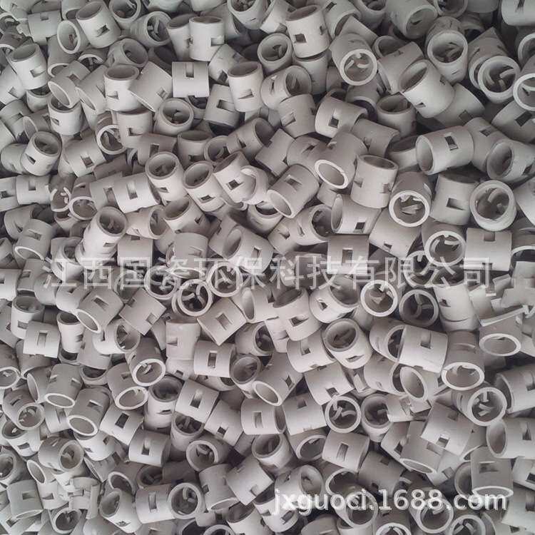 液体分布器用陶瓷鲍尔环精馏塔脱硫除尘塔耐高温陶瓷填料