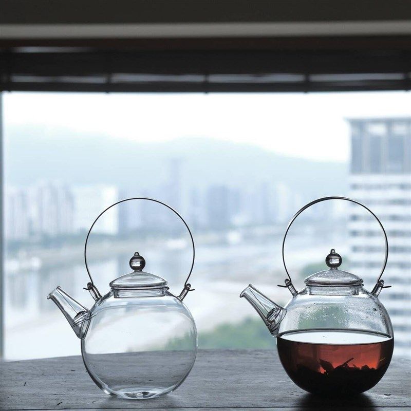 无垠VAST器皿 耐热玻璃壶电陶炉烧水壶日式手工养生壶花茶提梁壶