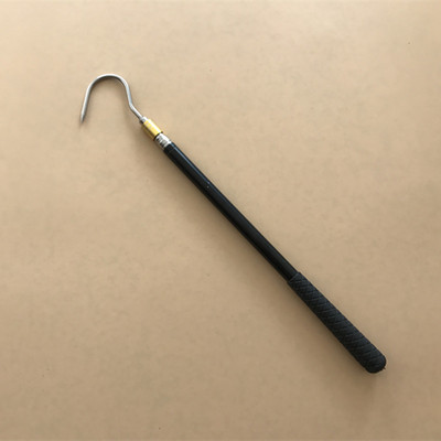 不锈钢单搭钩长搭钩 1.5米5节伸缩杆小钩子 便携可拆取物钩水草钩