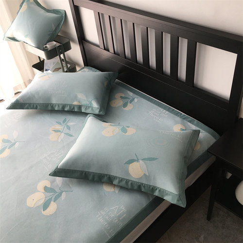 小清新提花冰丝席可爱少女心凉席夏季可折叠空调席机洗1.5m1.8米