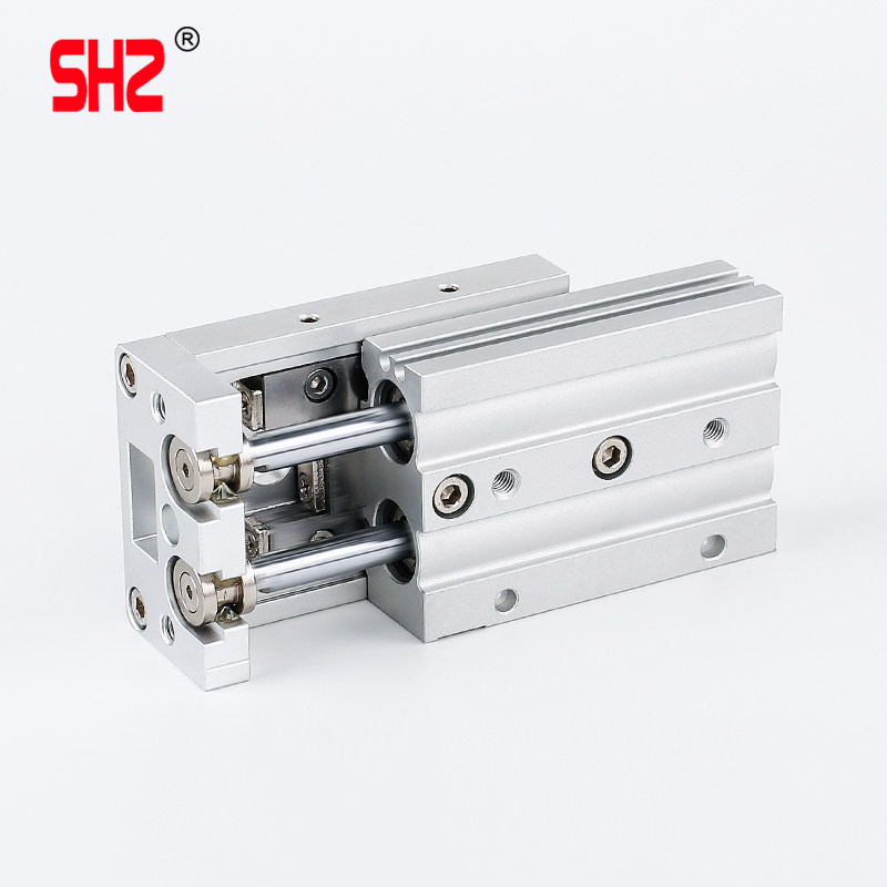 精密导轨滑台气缸HLS/MXS6/20/16/8/1F2-10X50X30X40*100小型气动